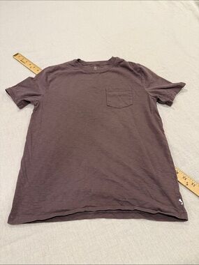 GAP kids Short Sleeve Pocket Tee - Plum Brown size XL